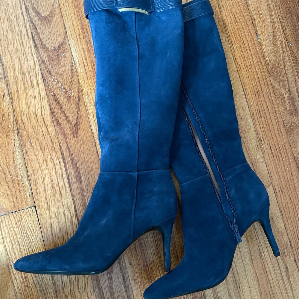 Calvin Klein Glydia leather & manmade upper balance boots